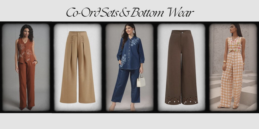 Casual Co-Ord Set and Casual Bottom Wear for Women